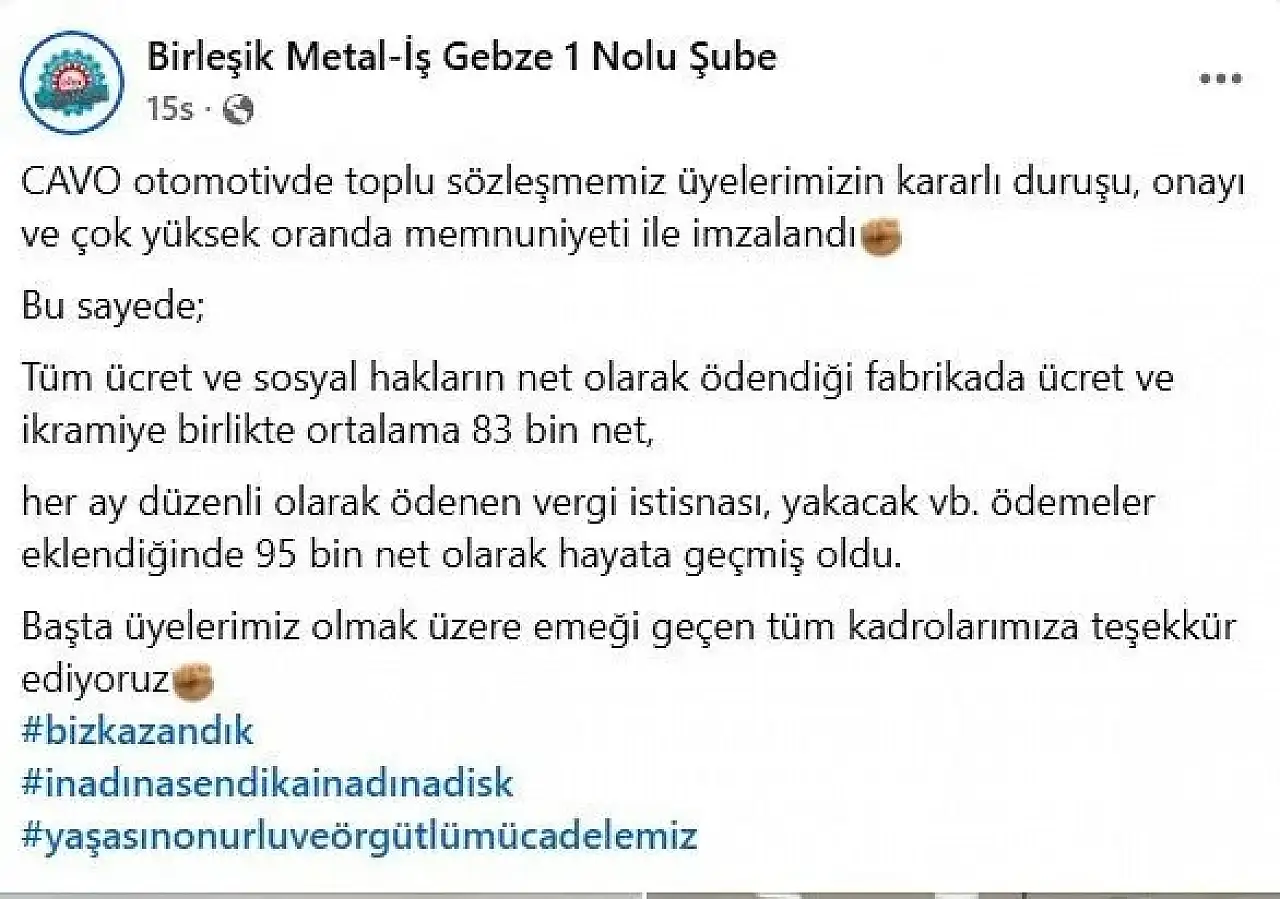 İşçisilere Dev Zam! Maaşlar Net 95 Bin TL'ye Yükseldi!