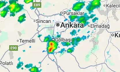 Ankara'da ani fırtınalı yağışlar başlıyor