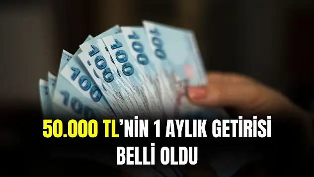 50.000 TL'nin 32 günlük getirisi belli oldu