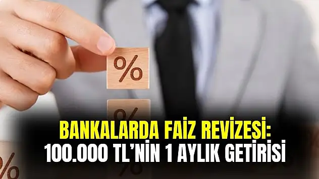 Bankalarda faiz revizesi! 100.000 TL'nin 1 aylık getirisi