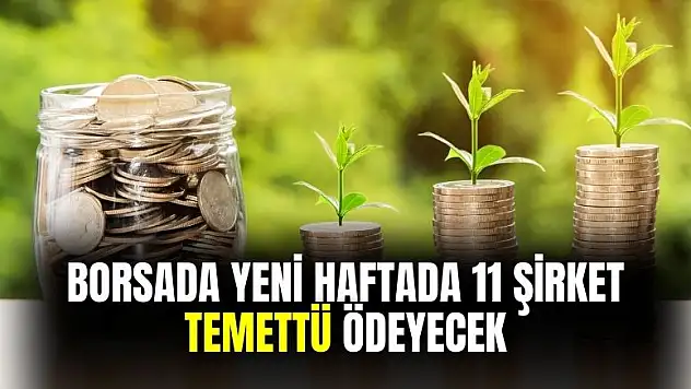 Borsada yeni haftada 11 şirket temettü dağıtacak