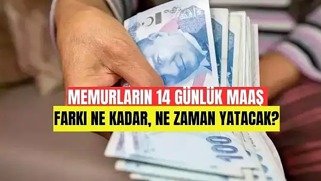 Temmuz 2024 memurların 14 günlük maaş farkı ne kadar? 14 günlük maaş farkı ne zaman yatacak?