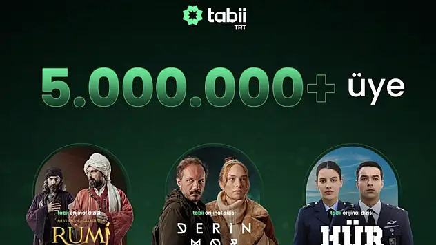 TRT'nin o şirketi rekor kırdı! Tabii 5 milyon üyeye ulaştı