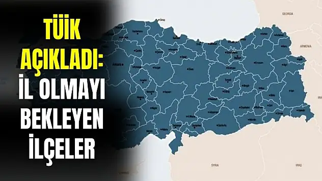 Türkiye'de il olacak ilçeler belli oldu: TÜİK nedenleriyle duyurdu