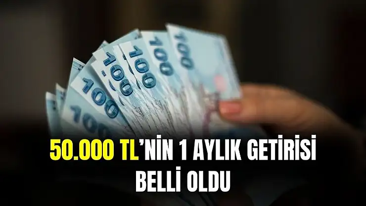 50.000 TL'nin 32 günlük getirisi belli oldu