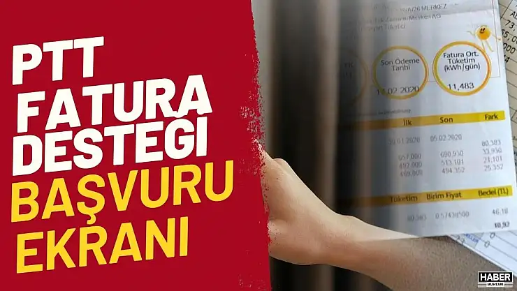 PTT elektrik faturası desteği başvurusu nereden yapılır?