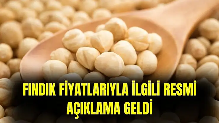 TMO'dan fındık fiyatları açıklaması geldi